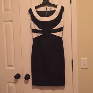 Brand new black and white dress, size 4 with tags